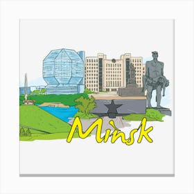 Minsk City Canvas Print