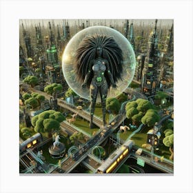 Futuristic Cityscape 13 Canvas Print