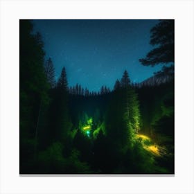 Night In The Forest 1 Canvas Print