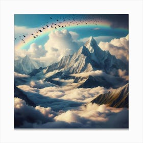 Rainbow Over Mountains 1 Canvas Print