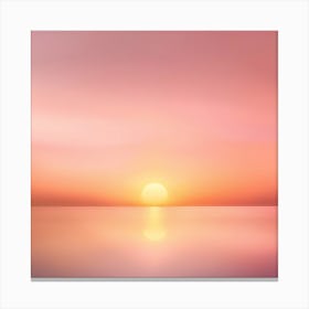 Abstract Sunset Over The Sea Canvas Print
