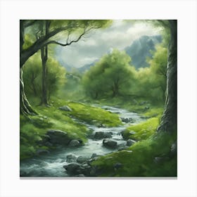 Beautiful Green Nature Canvas Print