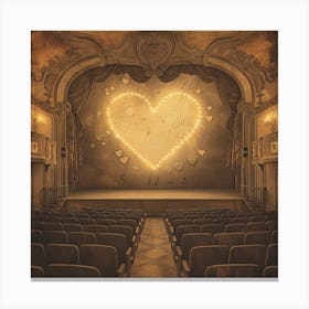 Heart Stage Background Stock Photo Canvas Print