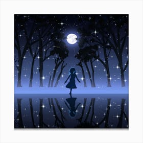 Night In The Forest Canvas Print