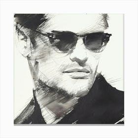 Portrait Of A Man Wearing Sunglasses Canvas Print