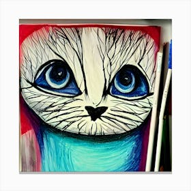 An acrylic kitty;) Canvas Print