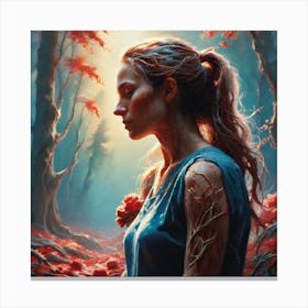 Girl In The Forest 3 Canvas Print