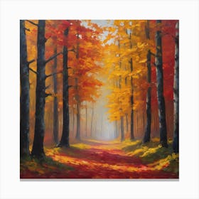 Autumn Path Canvas Print