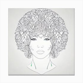 Afro Hair Canvas Print