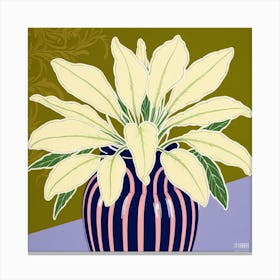 White Philodendron Canvas Print