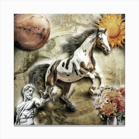 Horse Surreal Illustration Art 03 Canvas Print