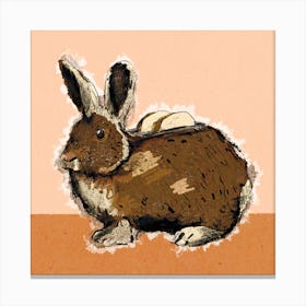 Bunny toaster, rabbit, toast, illustration, wall art Canvas Print
