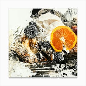 'Blackberry And Orange' Canvas Print