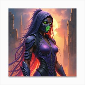 Mortal Kombat Ninja Fighter Concept Art (137) Canvas Print