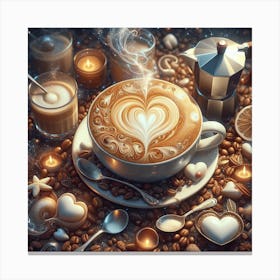 Allure of a cappuccino 4 Canvas Print
