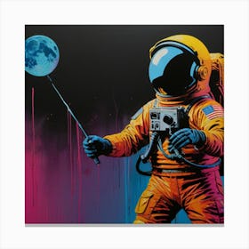 Playful spaceman Canvas Print