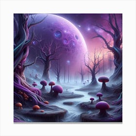Purple moon 3 Canvas Print