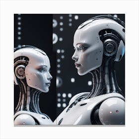 Robot Portrait 13 Canvas Print