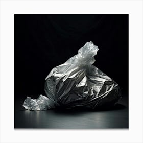 A Discarded Polyethylene Wrapper Artfully Crumpled At The Center Of The Scene Mindlessly Strewn En (3) Canvas Print