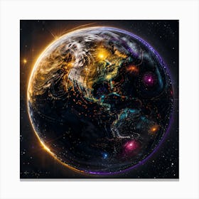 Earth In Space Canvas Print