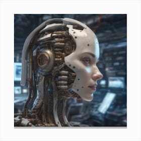 Cyborg Woman 66 Canvas Print