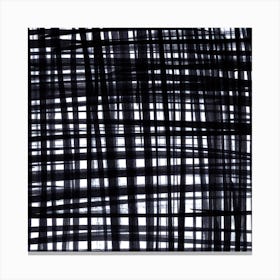 Brushed Check Square Canvas Print