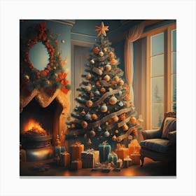 Christmas Tree with Presents (Winter 2023) Canvas Print