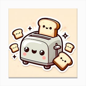 Kawaii Toaster Canvas Print