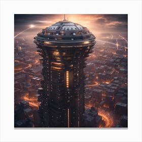 Futuristic City Canvas Print