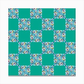 Abstract Pinwheel Checkerboard Canvas Print