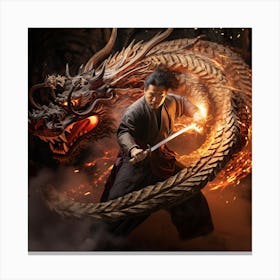 Samurai Dragon Canvas Print