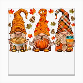 Fall Gnome Autumn Leaves Thanksgiving Gnome Matching Canvas Print