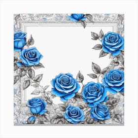 Blue Roses 24 Canvas Print