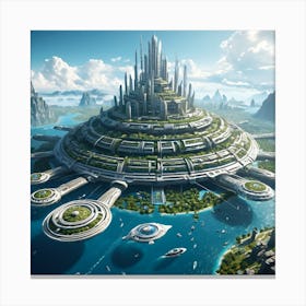 Futuristic City Canvas Print