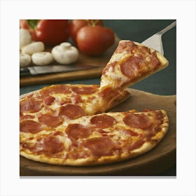 Pepperoni Pizza Canvas Print