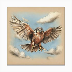 Falcon In Flight 2 Canvas Print