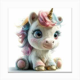 Unicorn Stuffed Animal Canvas Print