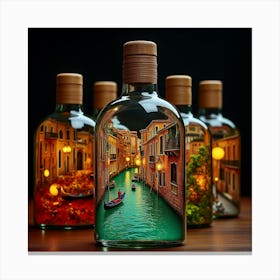 Venice In Bottles 4 Canvas Print