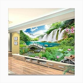 Waterfall Wall Mural 1 Canvas Print