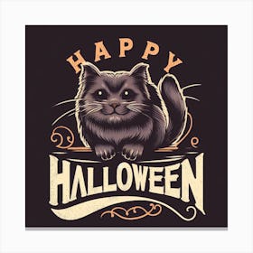 Happy Halloween Cat 1 Canvas Print