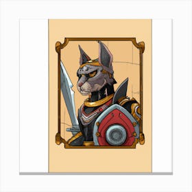 Cat Warrior Canvas Print