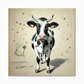 Cow With Horns 5 Canvas Print