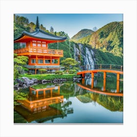 Japanese House Photo Canvas Print