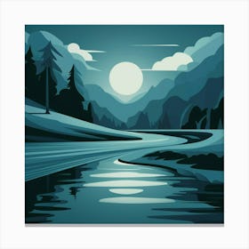 Landscape In The Mountains Canvas Print