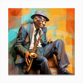 Saxophone Player 10 Canvas Print