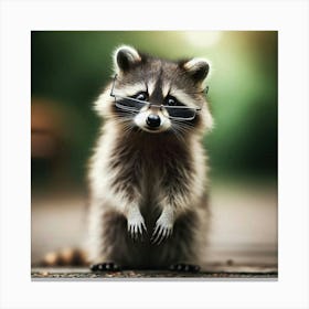 "The Wise Raccoon of the Forest: A Creature of Curiosity and Knowledge Canvas Print