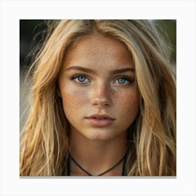 Freckled Girl 2 Canvas Print