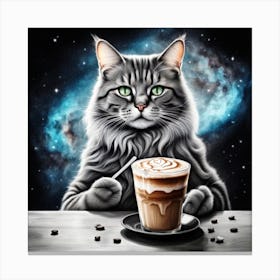 Cosmic Catfeine Canvas Print