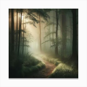 Foggy Forest Canvas Print