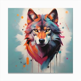 Wolf Painting Canvas Print